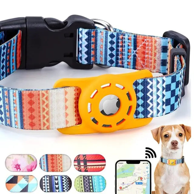 Dog Collar with Apple AirTag Holder