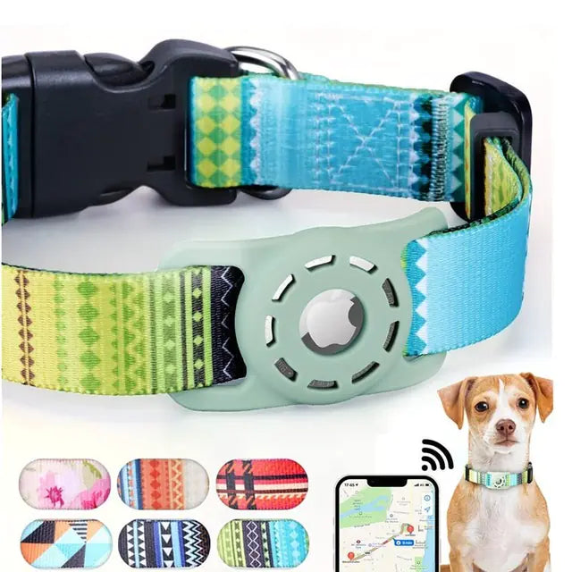 Dog Collar with Apple AirTag Holder