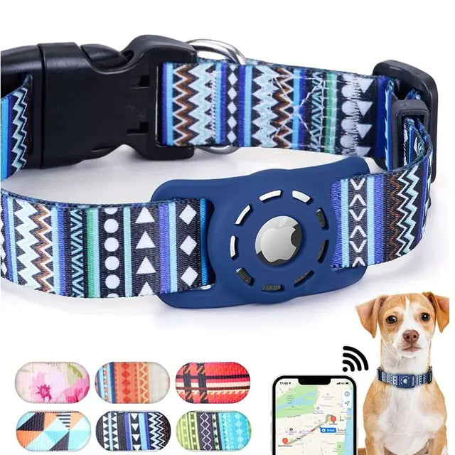 Dog Collar with Apple AirTag Holder