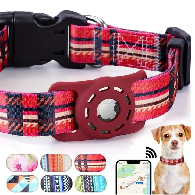 Dog Collar with Apple AirTag Holder