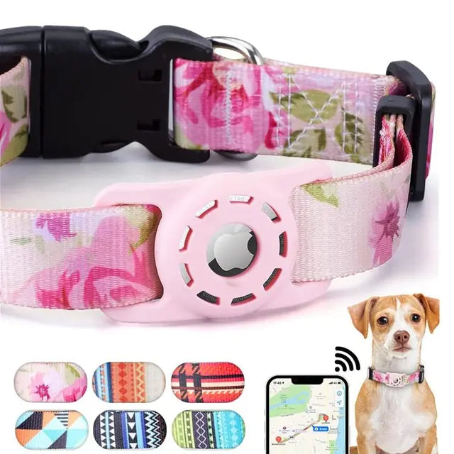 Dog Collar with Apple AirTag Holder